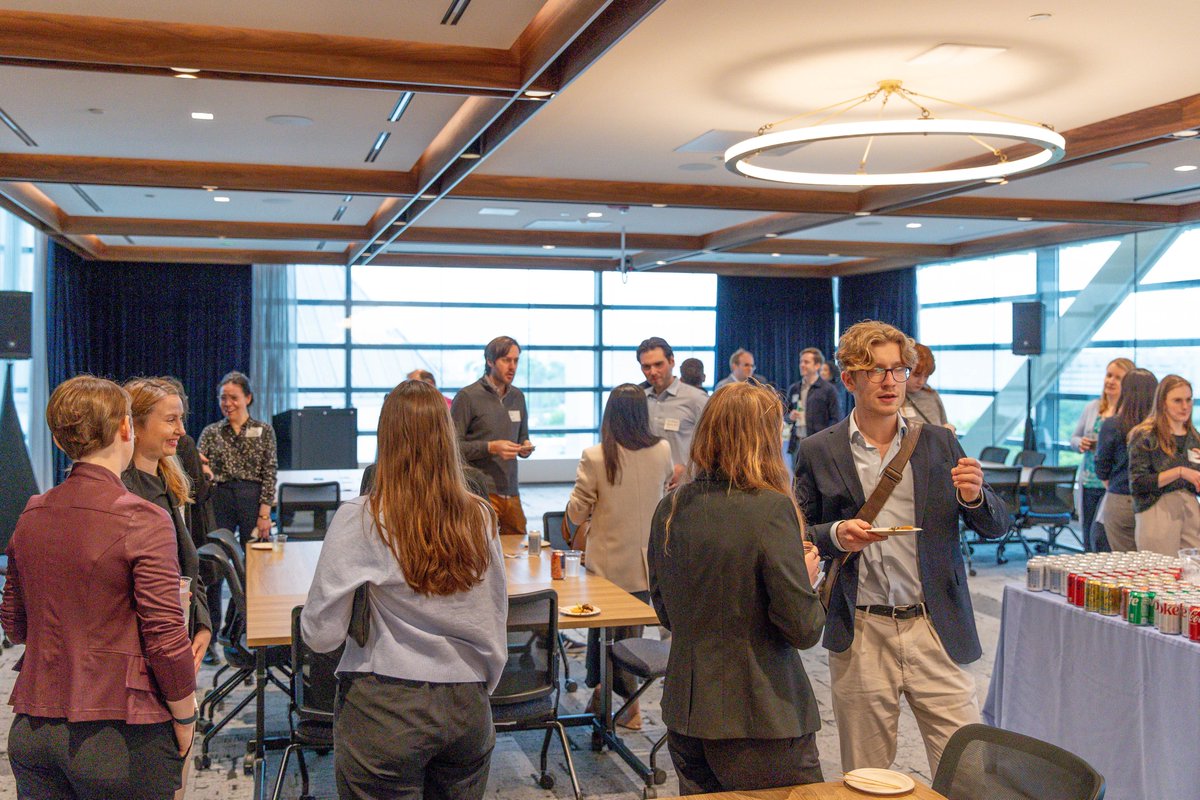 Last week, SAIS’ Emerging Technologies Initiative welcomed students, faculty, and alumni from across AI, biosecurity, cyber and space security, and more to a happy hour reception — the first in a series aimed at fostering connections within the broader emerging tech community.