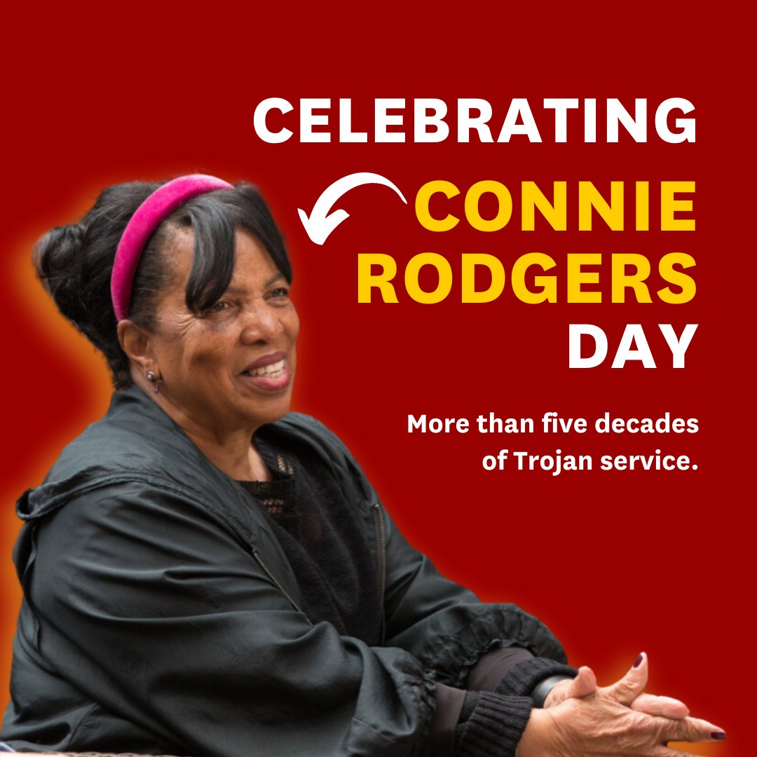#DidYouKnow, today is Connie Rodgers Day? April 29th is dedicated to celebrating the impact Rodgers had over students, faculty, and staff over her 56-year career at USC as an executive assistant to eight #USCPrice Deans. Read more about Rodgers here: uscprice.page/3UbfyCc