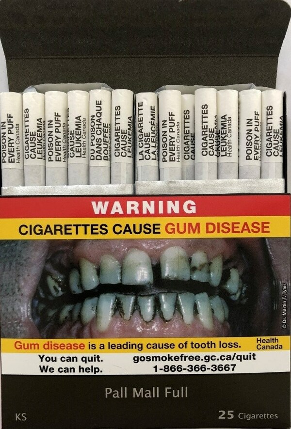 “Poison in every puff” “Cigarettes cause impotence” “Cigarettes cause leukemia” These messages — and more — are printed on literally *every* cigarette in Canada thanks to a new, world-first public health measure requiring health warnings on individual cigarettes, in addition…