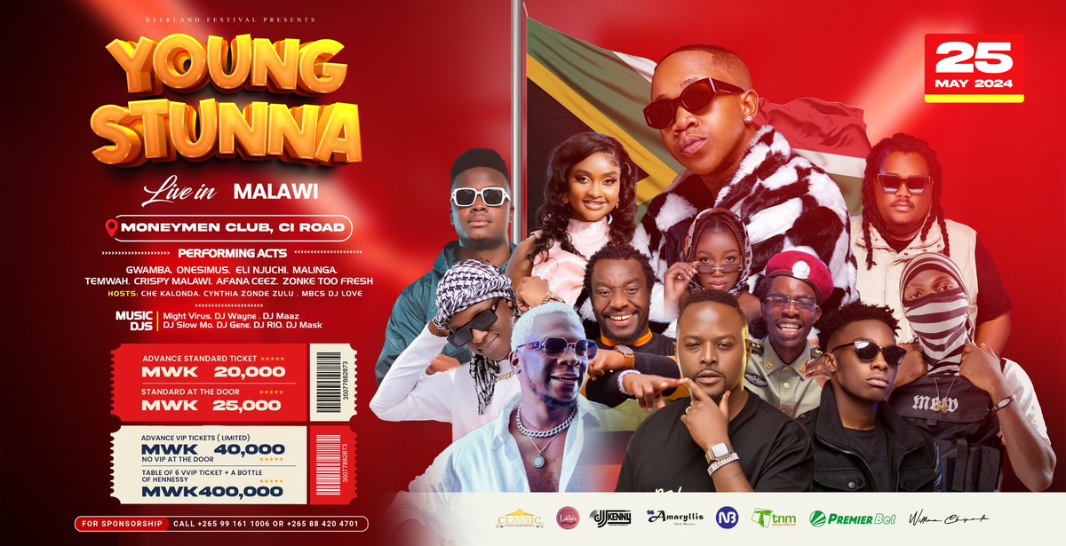 BLANTYRE MA POSTER NDE AFIKA KALE🔥🔥🔥 YOUNG STUNNA LIVE IN MALAWI 

📍MoneyMen Club 
🗓️25 may 2024

#BeerlandYoungStunna 
#YoungStunnaLiveInMalawi 
#YoungStunnaMalawi