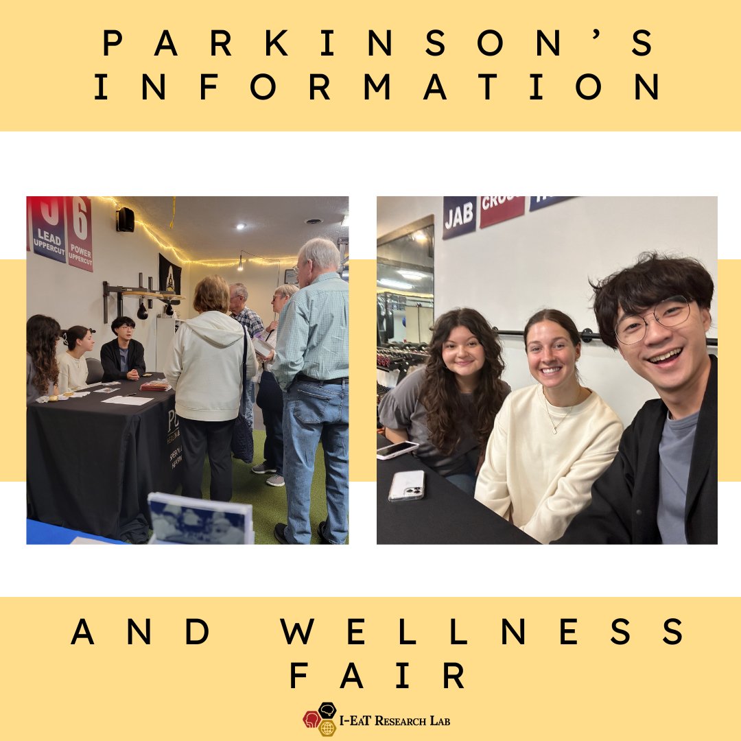 The @IEaTLab had a great time raising awareness for PD at the Parkinson's Information and Wellness Fair this past Saturday! It was a great opportunity to share information & meet new people in the community! Thank you to #BOXFIT for inviting us and hosting! @PurdueHHS @PurdueSLHS