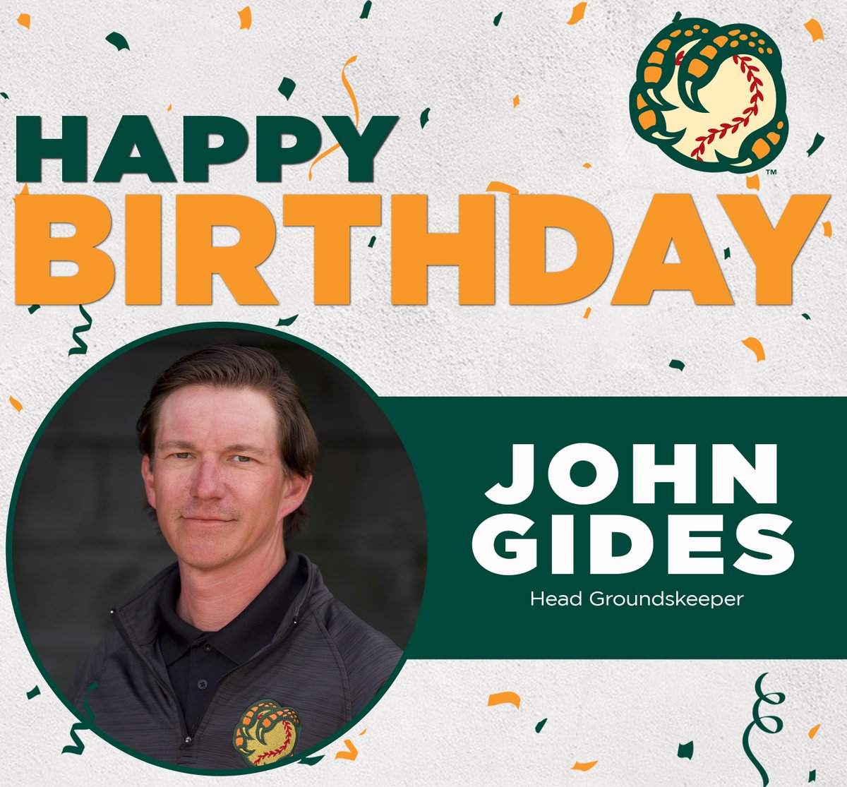 Happy birthday to our Head Groundskeeper, John Gides!🥳