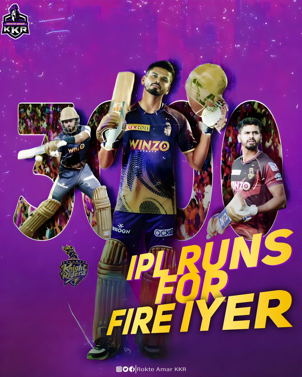 Shreyas Iyer completes 3000 IPL Runs!