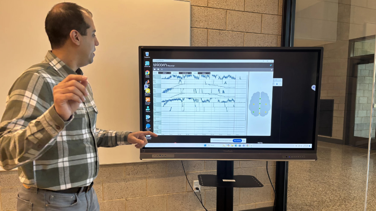 This past weekend was the BR41N.IO #hackathon. Part of @gtec_BCI's Spring School 2024, it unites #engineers, #programmers, #designers, and others in a competition to #brain-computer interface applications. @wkms has a great overview: bit.ly/4bdka1y #BCI