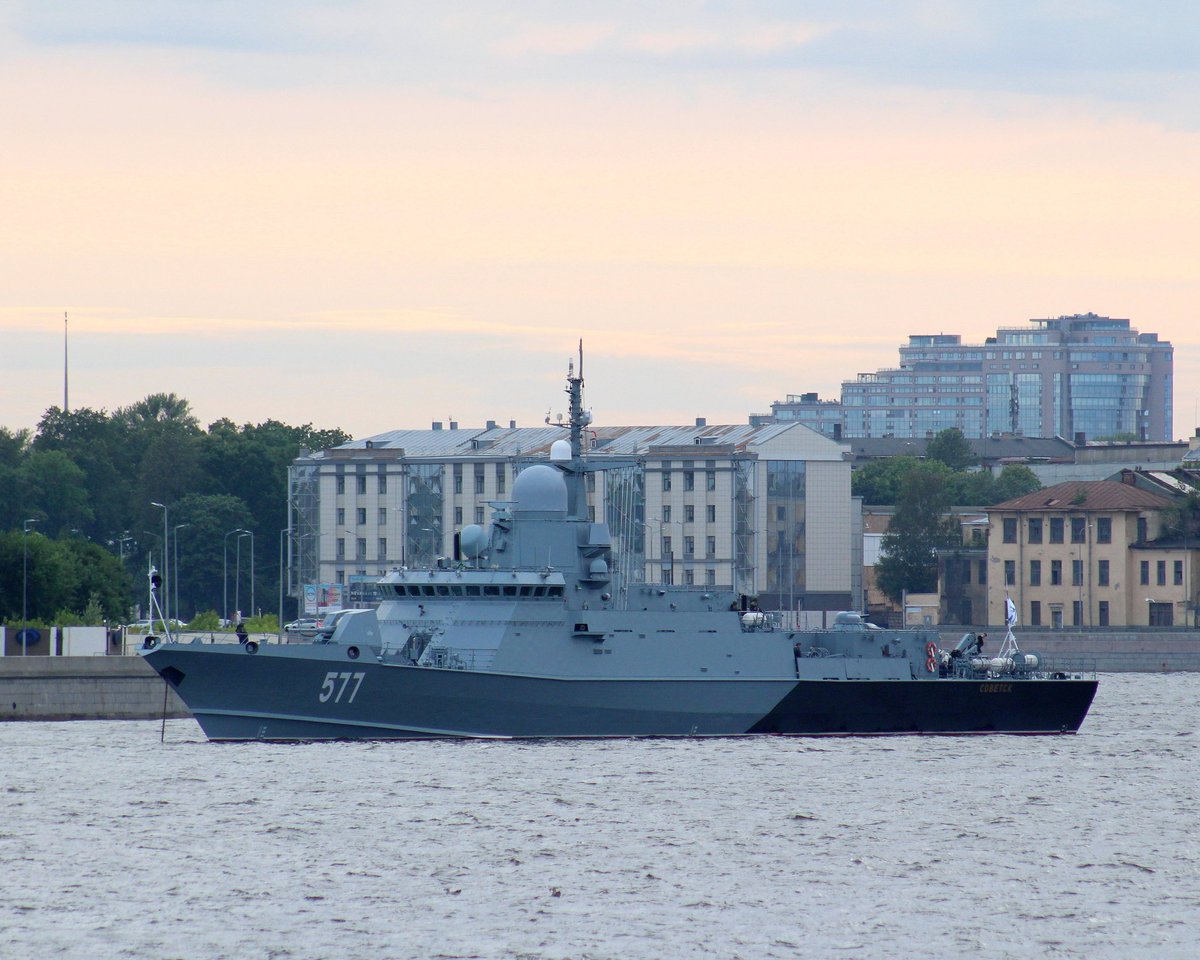 🔺Baltic Sea activity Russian Navy Baltic Fleet Pr.21631 MRK-575 “Grad” & Pr.22800 MRK-577 “Sovetsk” operated west of Liepaja during the forenoon 29 April 2024. Both MRKs returned to the Baltic Sea, 26 April after a brief OOA period. @shipohollic