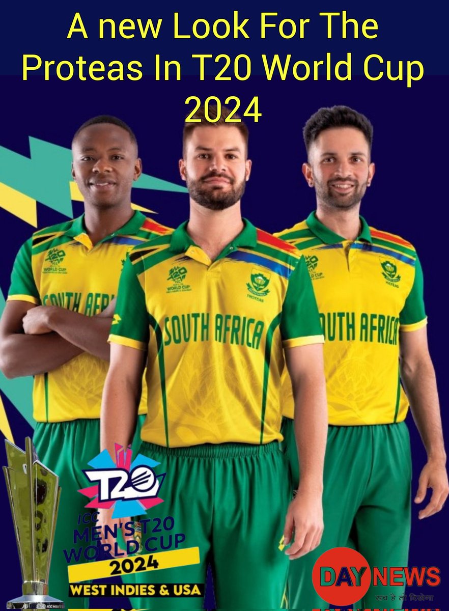 South Africa team jersey for T20 World Cup 2024
South Africa's jersey for T20 World Cup 2024 
South Africa revealed  their brand new jerseys for T20 World Cup 2024

#T20WC2024 #T20WorldCup2024 #T20WorldCup2024 #T20WC2024 #icct20worldcup2024 #T20WC2024