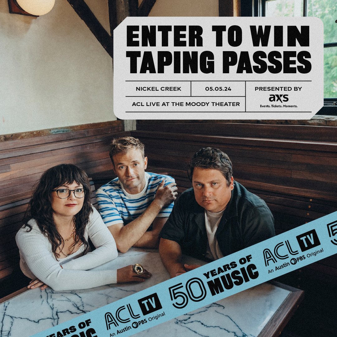 Nickel Creek returns to the Austin City Limits stage for the fourth time on Sunday, May 5. We’re giving away a limited number of passes to this taping. Enter here: acltv.com/2024/04/29/giv…