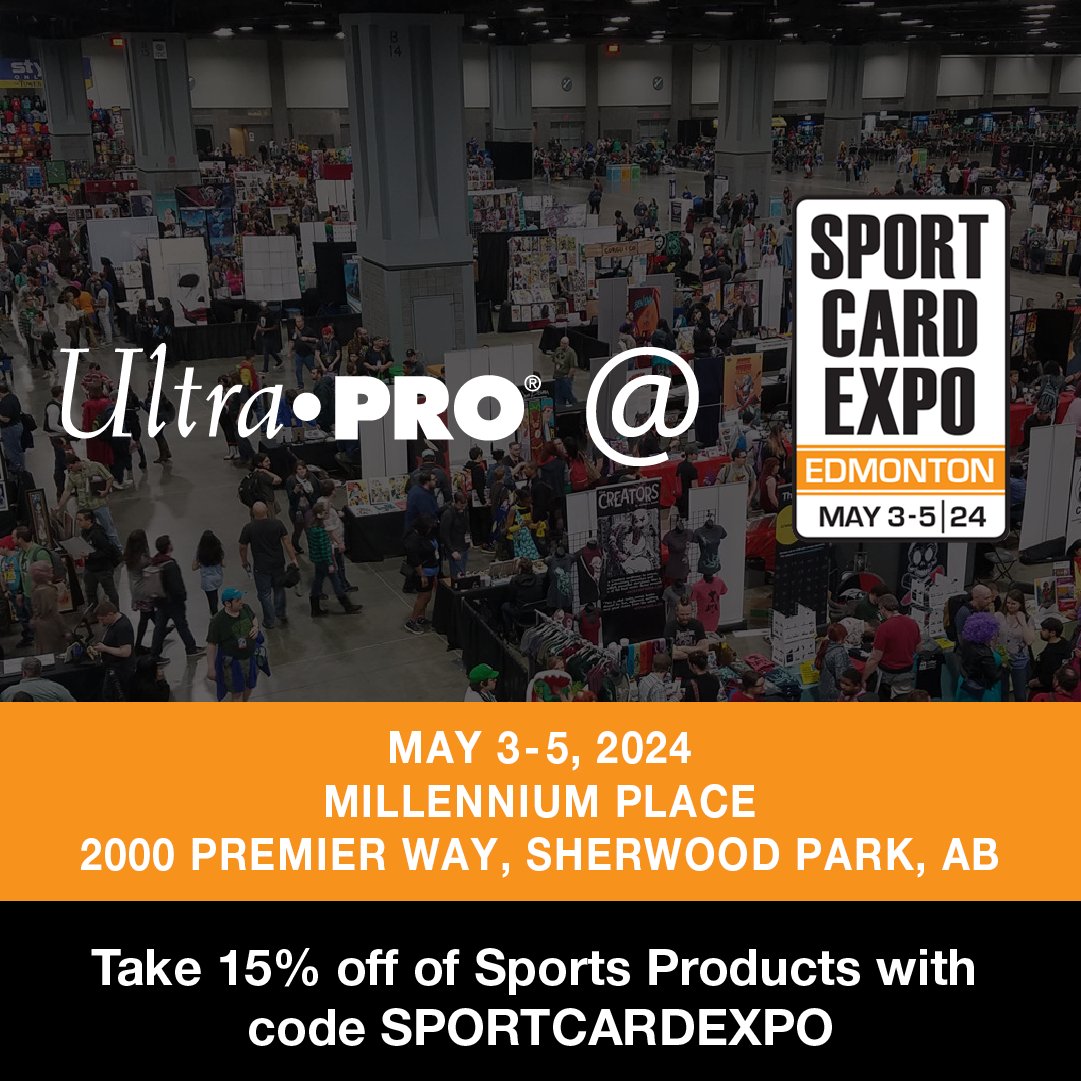 Calling all card collectors in Edmonton! 🏒⚾️ Don't miss the excitement at our booth! Swing by for My First Break Workshops, giveaways, and the best card protection. 🙌

Can't make it? Shop here: bit.ly/44dxkZW

#EdmontonCardShow #TheHobby #UltraPRO