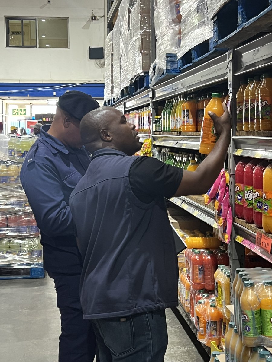 In partnership with the police, the Municipality was out in the field today conducting food inspections and compliance. This includes checking expiry dates, hygiene, and overall quality of goods that are open for purchase to the public #TiniTwitter #manzinimunicipality