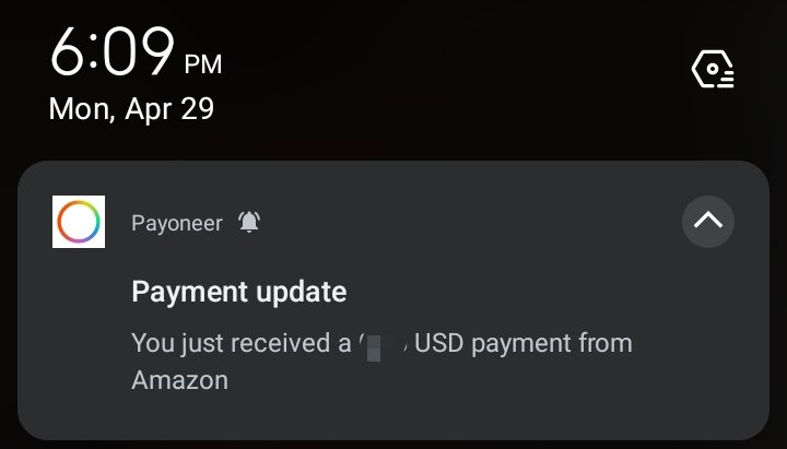 My own Payoneer Amazon kdp payments came the right time 😘😘

Start your kdp journey nowbis early it might be too late tomorrow