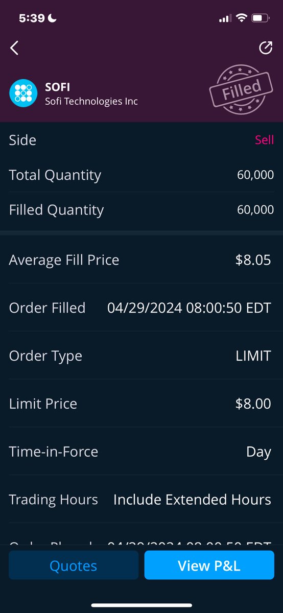 TrainWreckTrade's tweet photo. $SOFI

Damn I dodged a bullet, would've been down $50k

Had a bad feeling once it starting drifting down in pre-market

Too many people giddy and bullish and “to the moon” this weekend spooked me so I got lucky to take a small gain 7.79 Friday to 8.05 right before conference call https://t.co/T9PRVR4Lp2