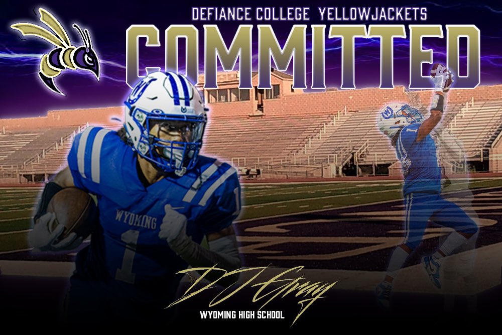 100% Officially Committed!!! Thank you to my teammates, friends, and family who have helped me get here!!💙💜@CoachHancock @coach23nd @evanaleshire @ChadSeymour44 @Coach_Black7 @JWebb39 @DefiCollegeFB