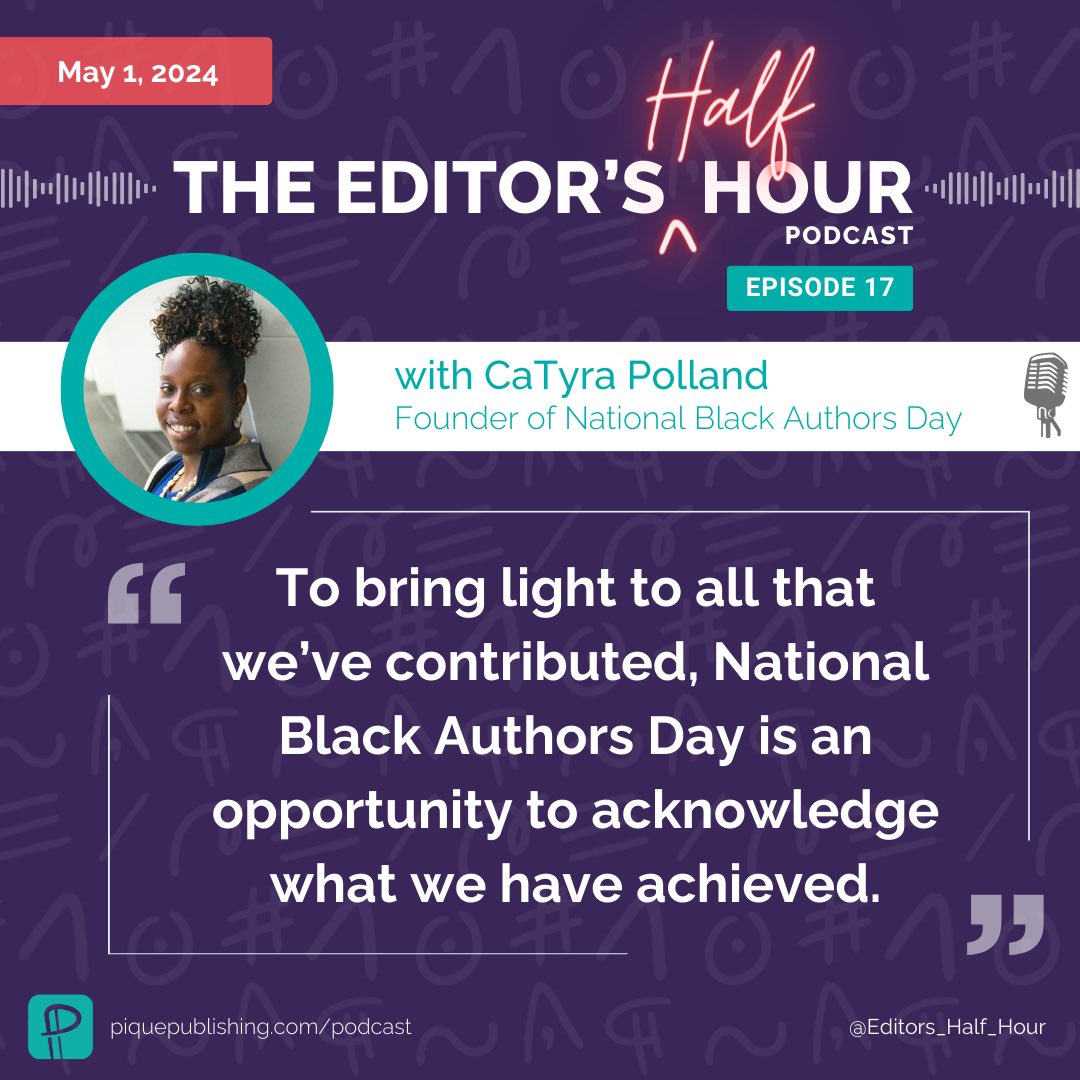 Learn more about #nationalblackauthorsday2024 and listen to the latest episode to be posted on May 1. I had a great interview with <a href="/pollandllc/">Love for Words</a> CaTyra Polland.