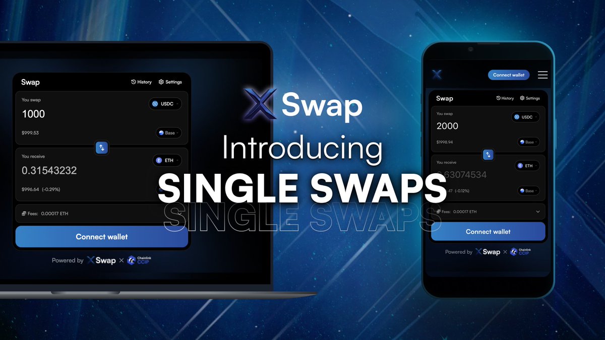 Single-Chain Swaps are Live on XSwap 📢 From now you are able to swap your favourite tokens on a single chain, using our platform. We’re building all-in-one place for the whole DeFi. It’s another milestone in XSwap development that will change the Web3 space forever. Join…