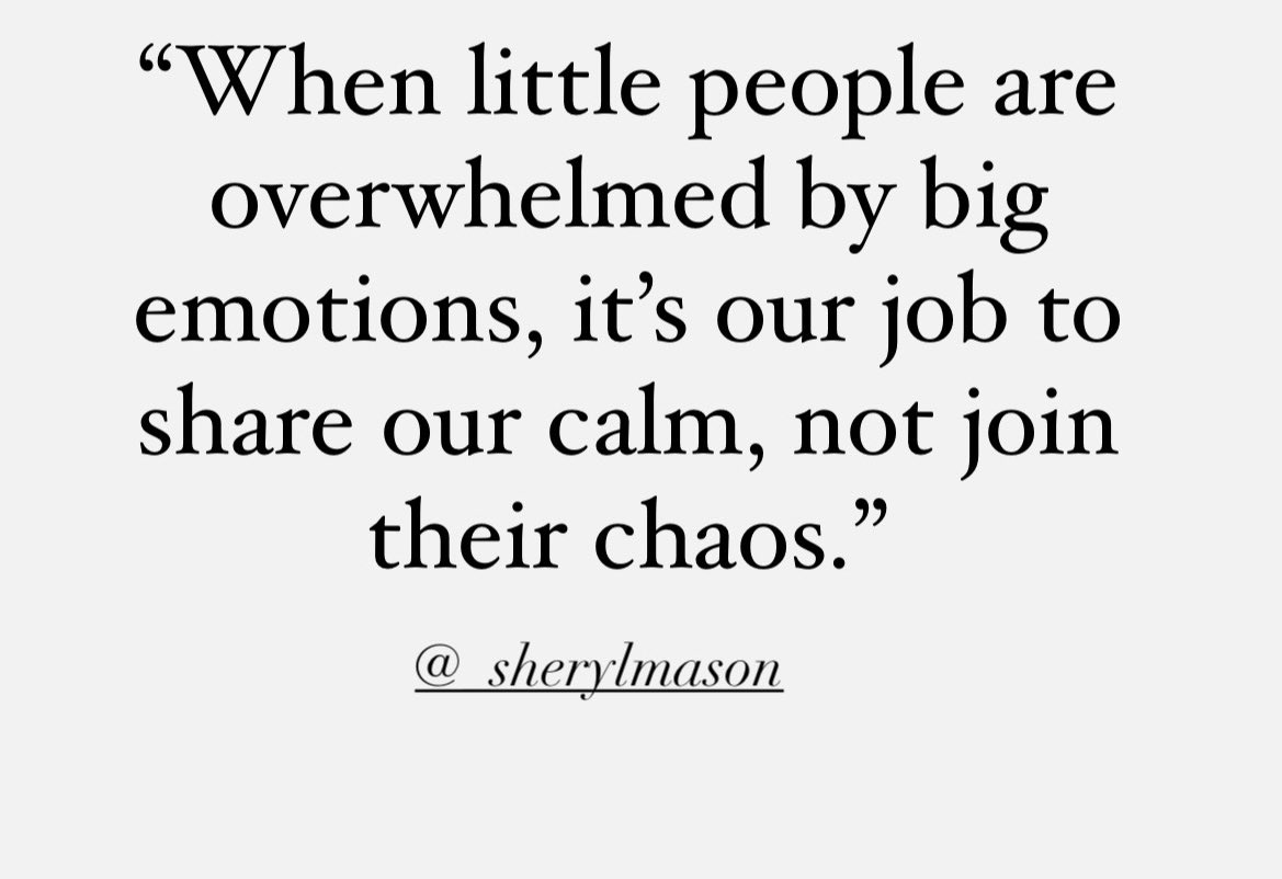 _SherylMason's tweet image. As adults it's our responsibility to help children navigate Big feelings, by modeling emotional regulation.  It's easier said than done 😊 take a minute and breathe... 
#CoachingCorner