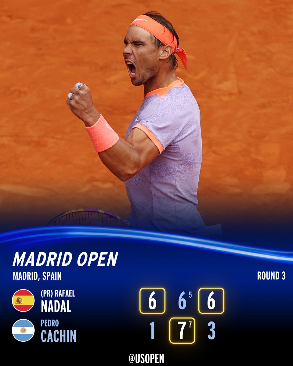 Rafael Nadal is ROLLING into Round 4! 😤