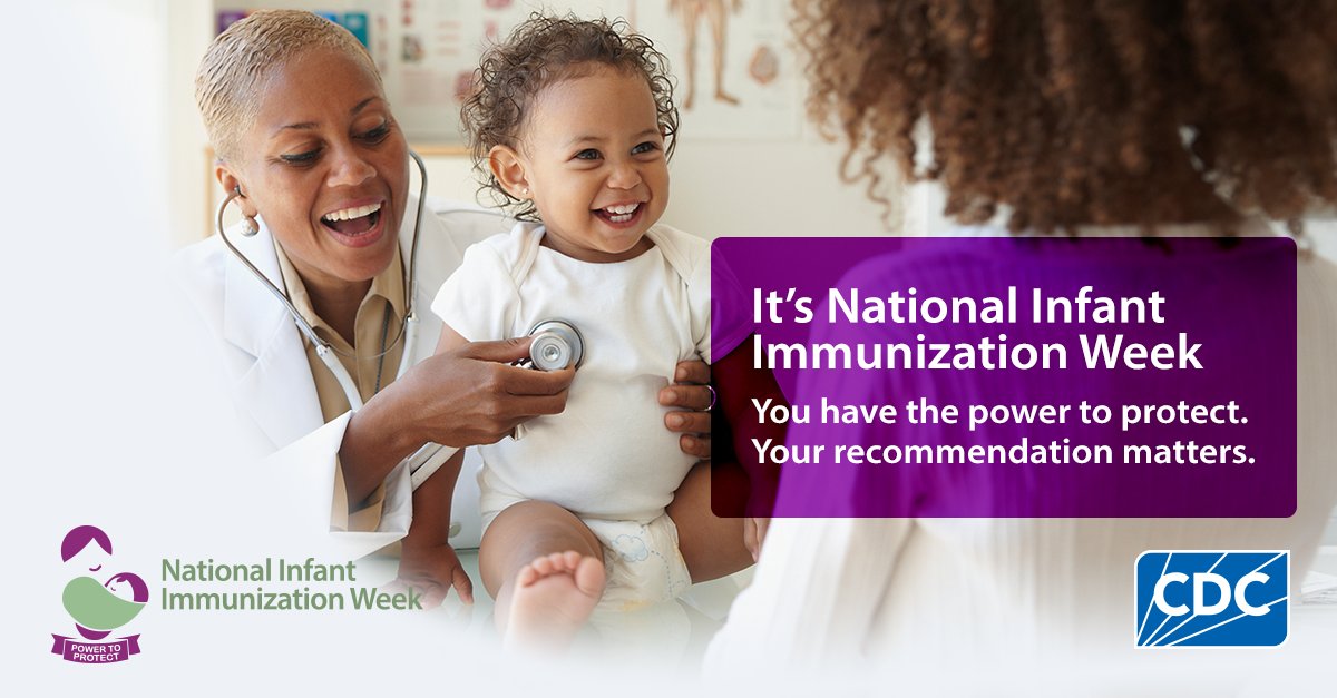 @CDCGov & @AmerAcadPeds recommend children stay on track with well-child appts & routine vaccinations that can protect against serious infections & combat #AntimicrobialResistance. Stay on schedule with #vaccines: bit.ly/3PzrEUf #NationalInfantImmunizationWeek