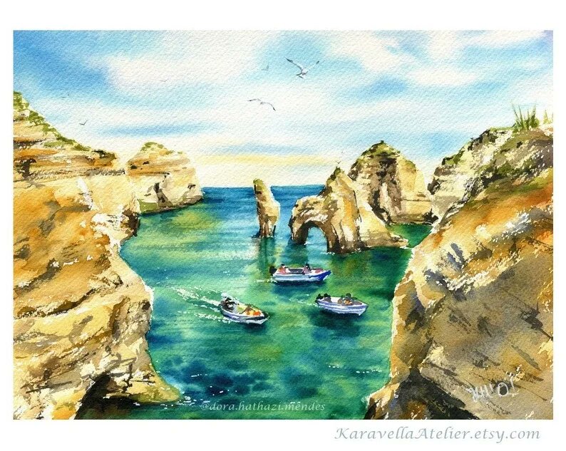 Lagos Algarve Ponta Da Piedade handmade watercolor painting sold as a print to a buyer from Petaluma CA US Thank you dora-hathazimendes.pixels.com/featured/lagos… My Portugal dora-hathazimendes.pixels.com/collections/po… #lagos #algarve #portugal #portuguese #art #artwork #handmade #watercolor #watercolour #paintings