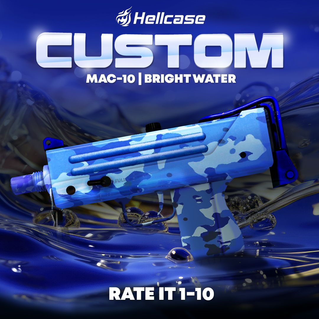 Bright Water skin family updated: check out this custom-made MAC-10 item! How would you rate it on a scale of 1 to 10? Drop your comment down below 👇🏼 #cs2 #counterstrike2 #cs2skins #cs2items