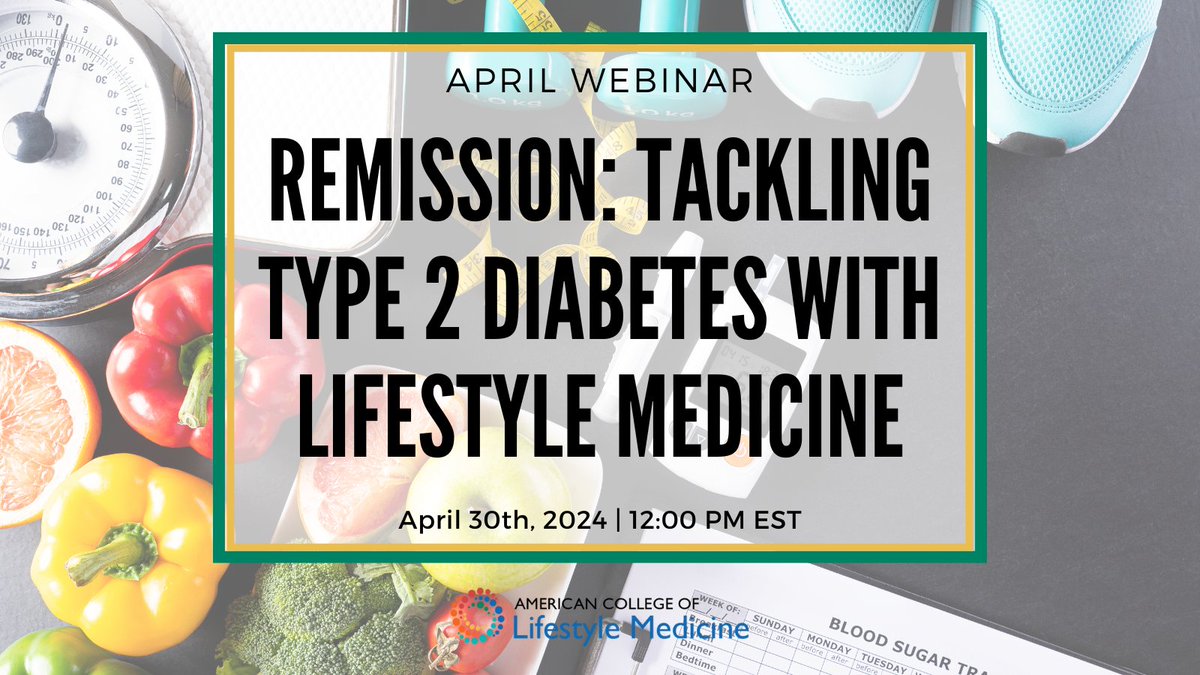Join us tomorrow at 12:00 PM EST for an illuminating webinar focused on combating Type 2 Diabetes through the lens of lifestyle medicine. Visit this link to register for free: bit.ly/3JEOOoN