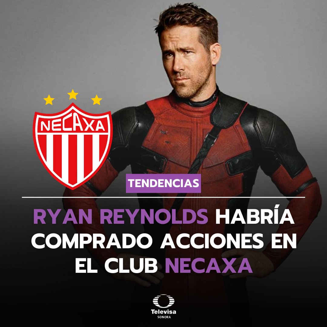 CELEBRIDADES INVIERTEN EN LOS RAYOS ⚽⚡ Las estrellas de Hollywood y propietarios del club Wrexham de Gales, Ryan Reynolds y Rob McElhenney, compraron una participación minoritaria en Necaxa de la Liga MX, así lo informaron fuentes a un reconocido medio deportivo.