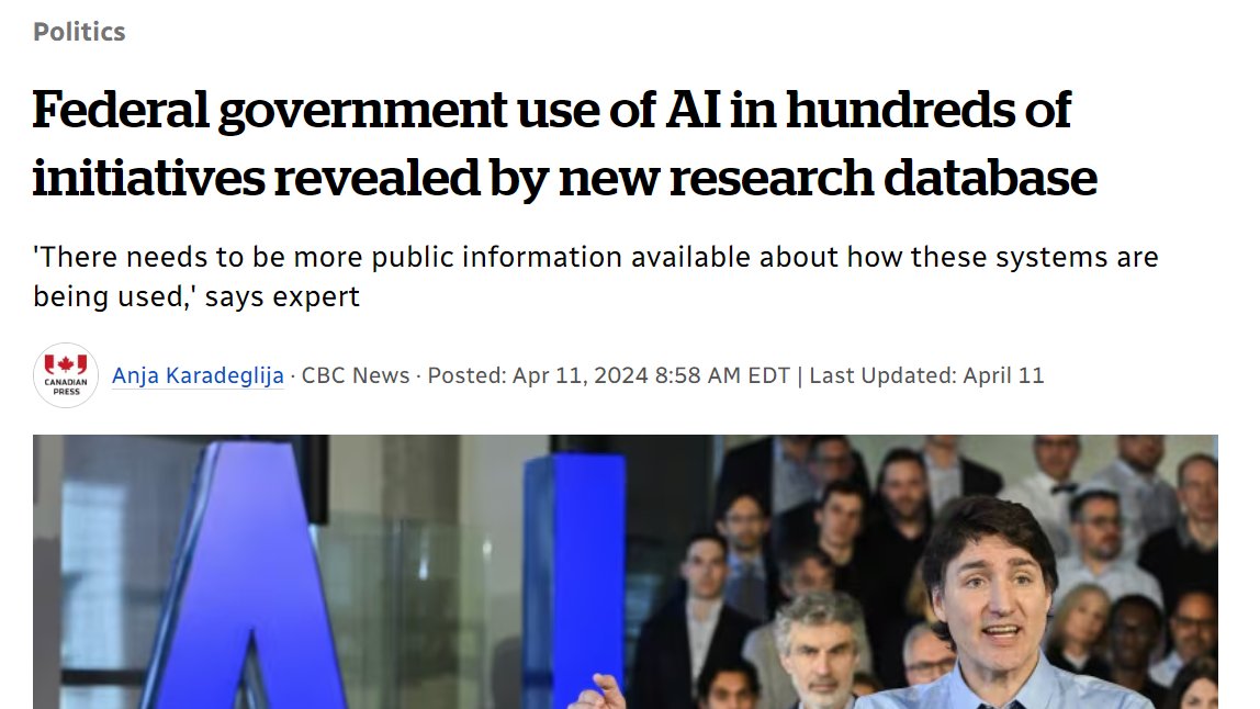 Very happy to have supported the development of a Tracking Automated Government register in Canada, based on our own register of algorithms used by the UK government.

"We would like to thank PLP, particularly researcher <a href="/MiaAJLeslie/">Mia Leslie</a> for working with us."

tagcanada.shinyapps.io/register/