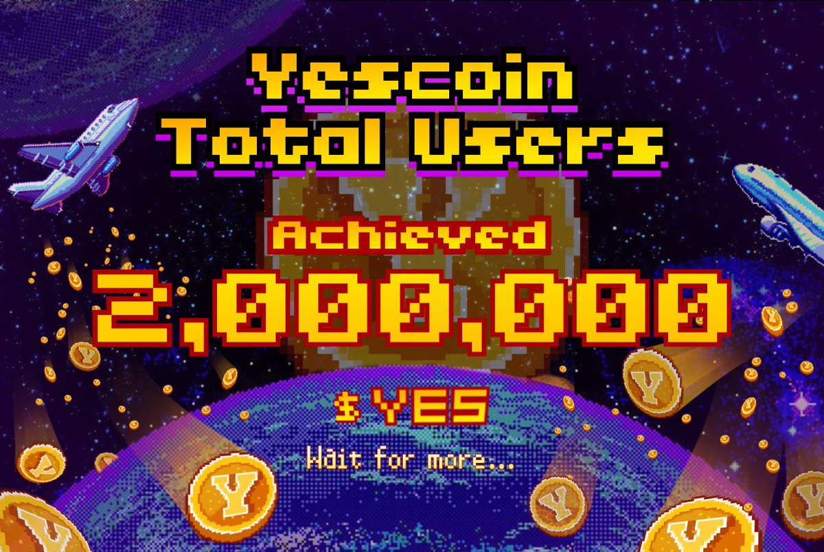 🚀 #Airdrop: #Yescoin #binance
💰 Value: 100,000 tokens ($ >10)
🏆 Winners: Everyone
👥 Per Referrals: 100K Yescoin
🏦 Distribution Date: TBA

⛏️Telegram Bot: t.me/theYescoin_bot…

📌Squad: t.me/theYescoin_bot…

📌Join with Us ! t.me/XPresidentAI