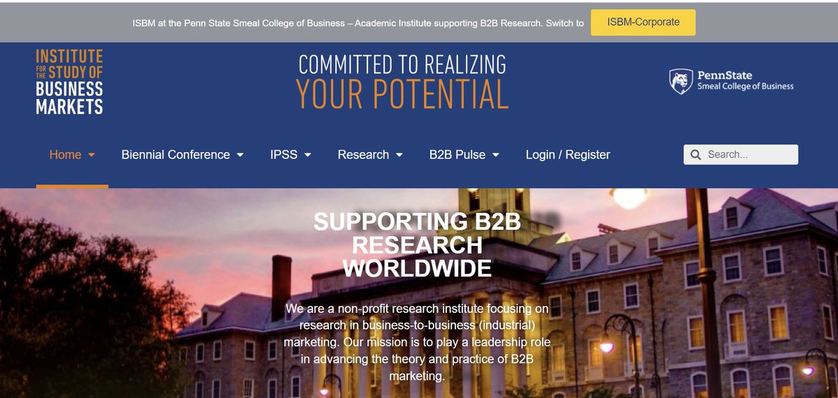Thanks ISBM - Institute for the Study of Business Markets for choosing me as Distinguished Research Fellow. I owe it my fantastic co-authors, doctoral students, academic &amp; industry colleagues, current &amp; former students, who make research, teaching, advising enjoyable &amp; impactful.