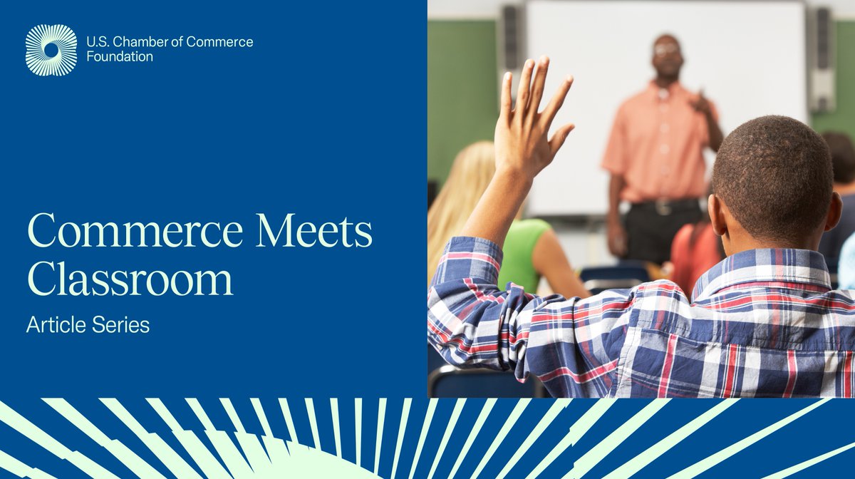 Did you know only 26% of eighth graders are proficient in math? Commerce Meets Classroom explores how the business community can help revolutionize #K12Education for a better tomorrow. ➡️ Check out the first post here: uscc.foundation/3QkGBK1