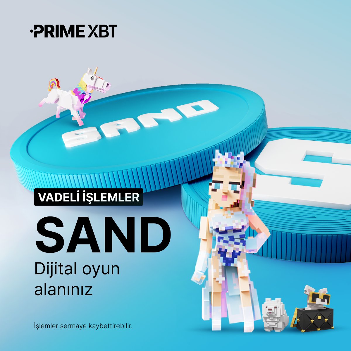 🎮 #SAND ile @TheSandboxGame dünyasına adım atın.

Kullanıcıların blokzincir üzerinde oyun deneyimlerini yarattığı, sahip olduğu ve paraya dönüştürdükleri bir sanal dünyayı keşfedin.

🟦 $SAND bir tokendan çok daha fazlasıdır, geniş bir dijital ortamın giriş anahtarıdır.
👉…