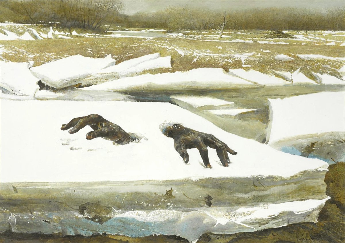 アンドリュー・ワイエス （Andrew Wyeth、1917-2009） 『崩壊』 （Breakup）