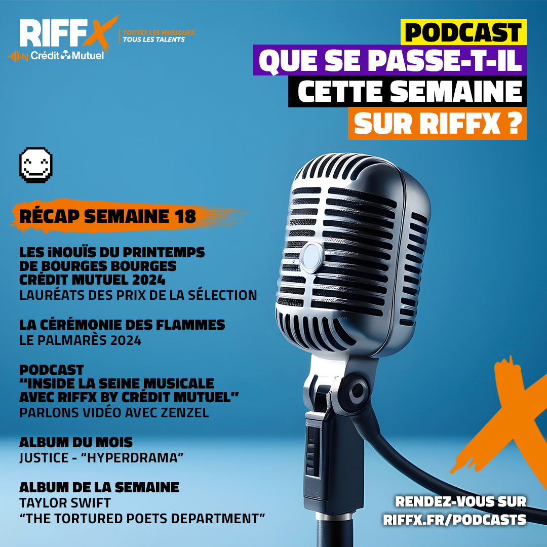 Nouvelle semaine sur @RIFFX_fr avec une actu hyper dense 💿 Ready ? On va reparler évidemment des @FlammesAwards, des @LesInouisduPdB, de @LaSeineMusicale et des albums du moment de #Justice et @taylorswift13 🎤
C'est maintenant sur riffx.fr/podcasts/riffx…