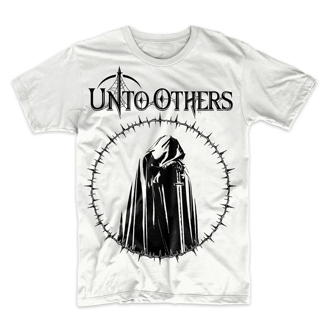 “The Devils Deed” T-Shirt. Originally released in 2020, this was the first “Unto Others” design. 60 available in the US store. lonefirrecords.com