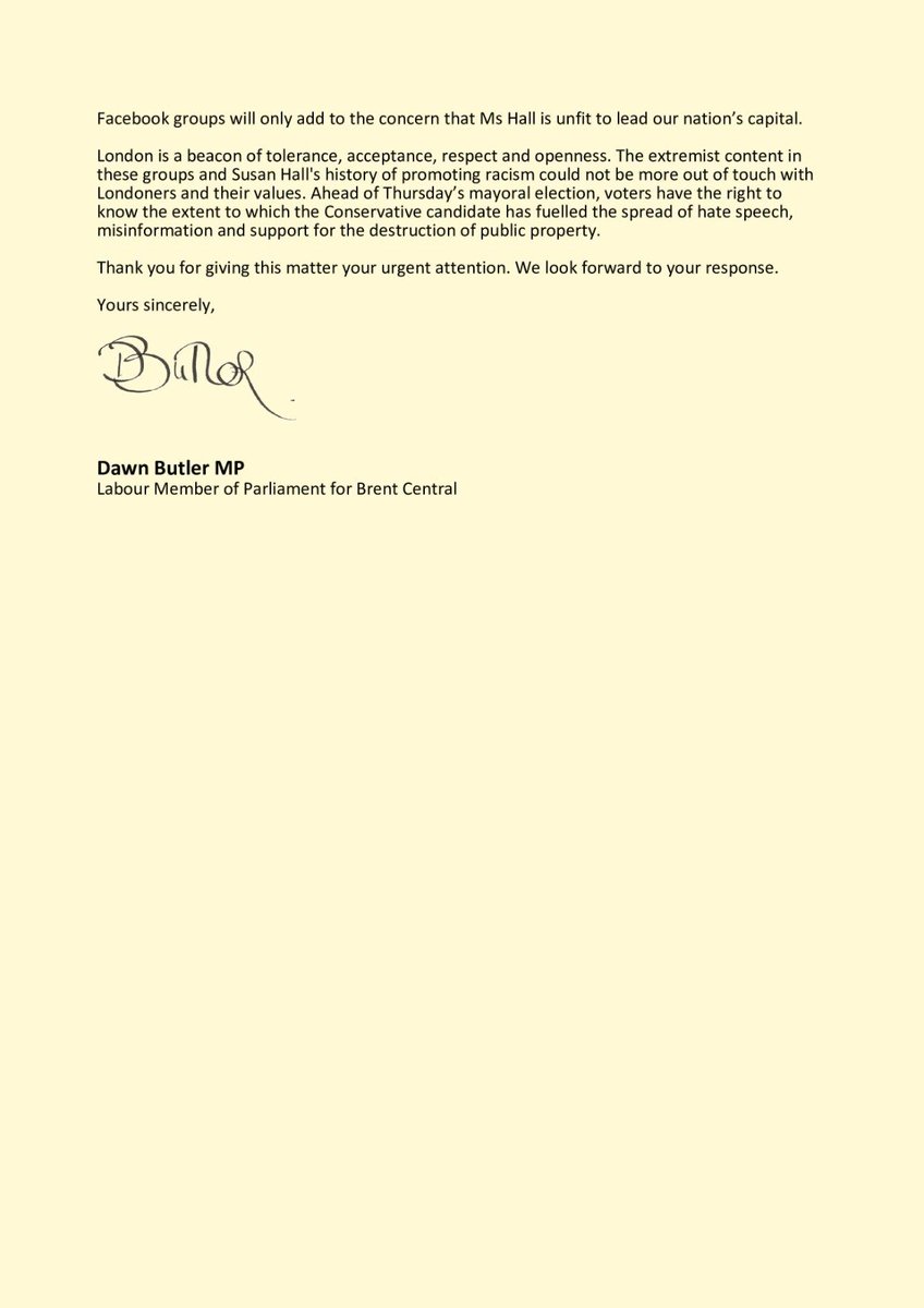 My letter to the @Conservatives Party Chairman @RicHolden MP 👇🏾