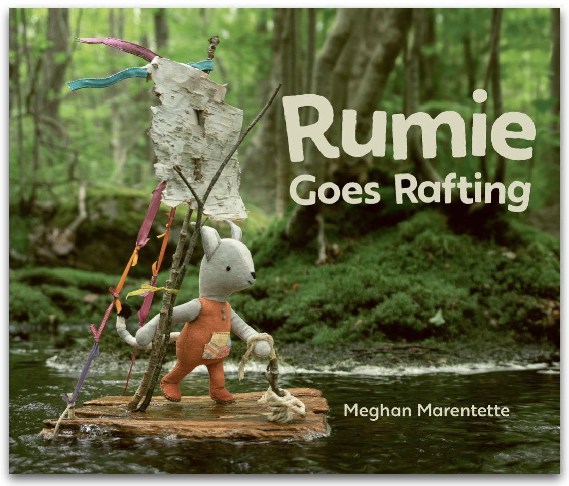 With streams & rivers filling with spring rain & snow melt, consider reading RUMIE GOES RAFTING, a new #picturebook written and illustrated by @MeghanMouse from @owlkids. Story w gorgeous art is as much about imagination & creativity as it is safety. canlitforlittlecanadians.blogspot.com/2024/04/rumie-…