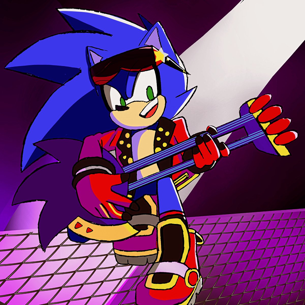 Rockstar sonic 💙🦔🎸