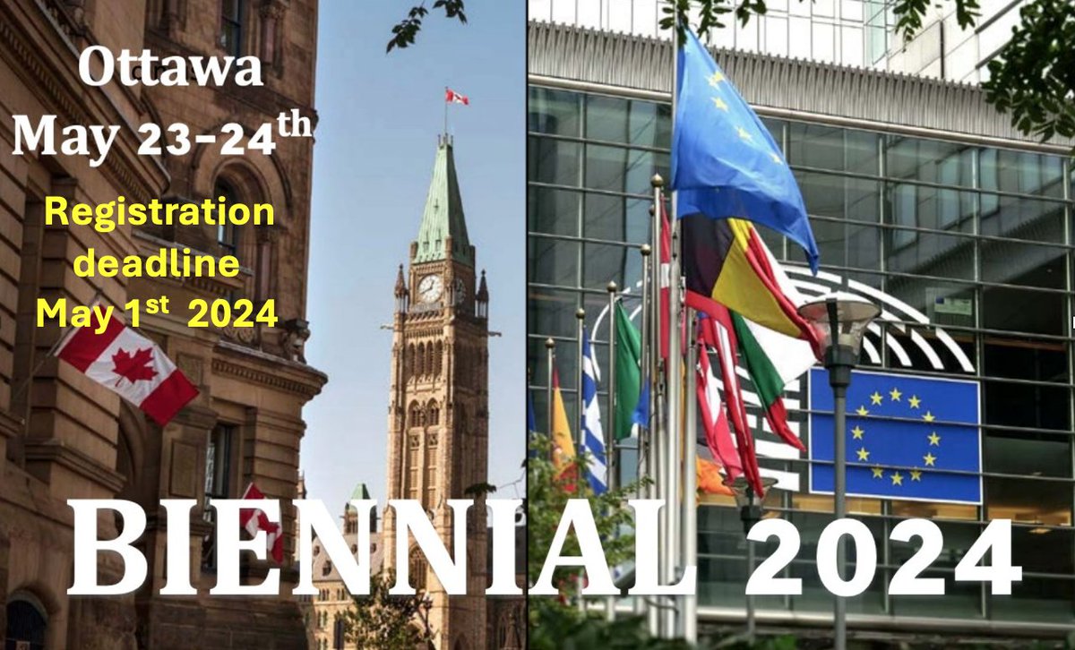 ECSA-C (@ecsa_c) on Twitter photo ▶️Registration deadline: May 1st
ECSA-C Biennial, Ottawa, May23-25th
> Reimagining European Integration for a Post-War Era < <a href="/Cen4EUStudies/">Centre for European Studies, Carleton U</a> <a href="/EUinCanada/">European Union in Canada</a> <a href="/SSHRC_CRSH/">SSHRC</a> <a href="/EURUSCarletonU/">EURUS</a> <a href="/cu_polisci/">Carleton University Political Science</a> <a href="/CanadaEUTrade/">Canada EU Roundtable</a> <a href="/CdnEurDialogue/">Europe Canada Network EUCAnet</a> <a href="/Carleton_U/">Carleton University</a>
ecsa-c.ca/biennial-2024 #ECSA_C2024 ▶️Registration deadline: May 1st
ECSA-C Biennial, Ottawa, May23-25th
> Reimagining European Integration for a Post-War Era < <a href="/Cen4EUStudies/">Centre for European Studies, Carleton U</a> <a href="/EUinCanada/">European Union in Canada</a> <a href="/SSHRC_CRSH/">SSHRC</a> <a href="/EURUSCarletonU/">EURUS</a> <a href="/cu_polisci/">Carleton University Political Science</a> <a href="/CanadaEUTrade/">Canada EU Roundtable</a> <a href="/CdnEurDialogue/">Europe Canada Network EUCAnet</a> <a href="/Carleton_U/">Carleton University</a>
ecsa-c.ca/biennial-2024 #ECSA_C2024