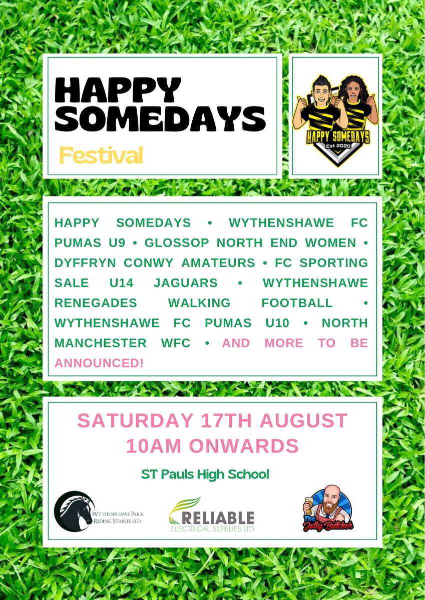 Looking forward to showcasing what we do and supporting others in the area in what they’re doing. Mens Football Womens Football Kids Football Walking Football All in one place! 💛🖤