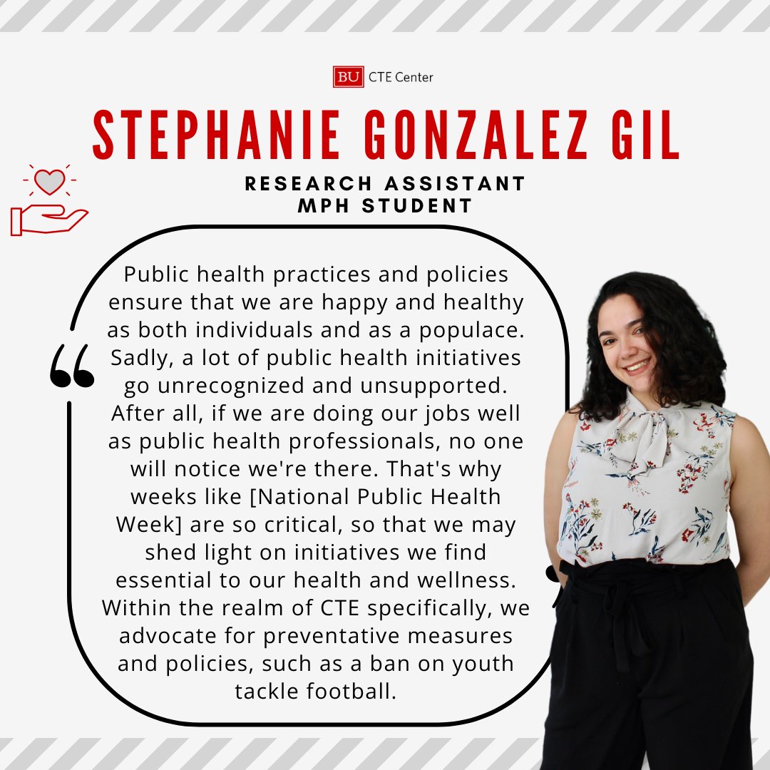 Learn more about the importance of public health from BU CTE Center research assistant and current MPH student Stephanie Gonzalez Gil.