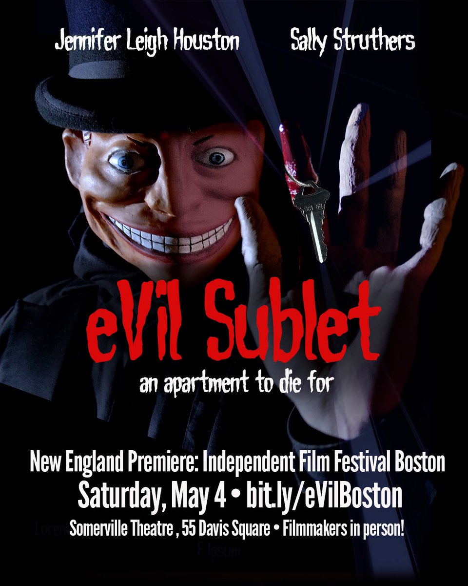 This Saturday (5/4) my horror comedy movie will have its New England premiere at @iffboston, supported by @bosunderground! I’ll be there with stars Jennifer Leigh Houston, Pat Dwyer, and Stephen Mosher! WBUR’s @darrylcmurphy will host the Q&A