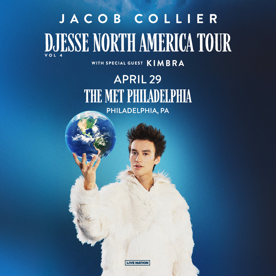 TONIGHT 🌎 @jacobcollier - DJESSE VOL. 4 NORTH AMERICA TOUR w/ @kimbramusic at #TheMetPhilly Presented by Highmark! ⏰ Box Office: 4PM | Doors: 6PM | Show: 7PM 🎫 Limited tickets available: livemu.sc/3UCB1VW