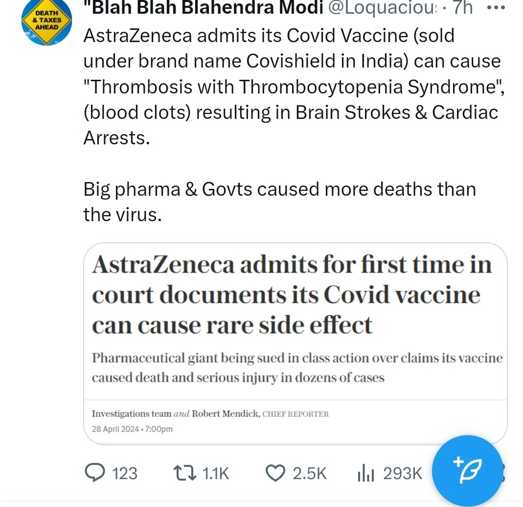 To the people who mocked me when I said vax is not good. Now I m laughing at u
AstraZeneca is admitting. Vaccines take years of trials and we all gonna pay heavy price