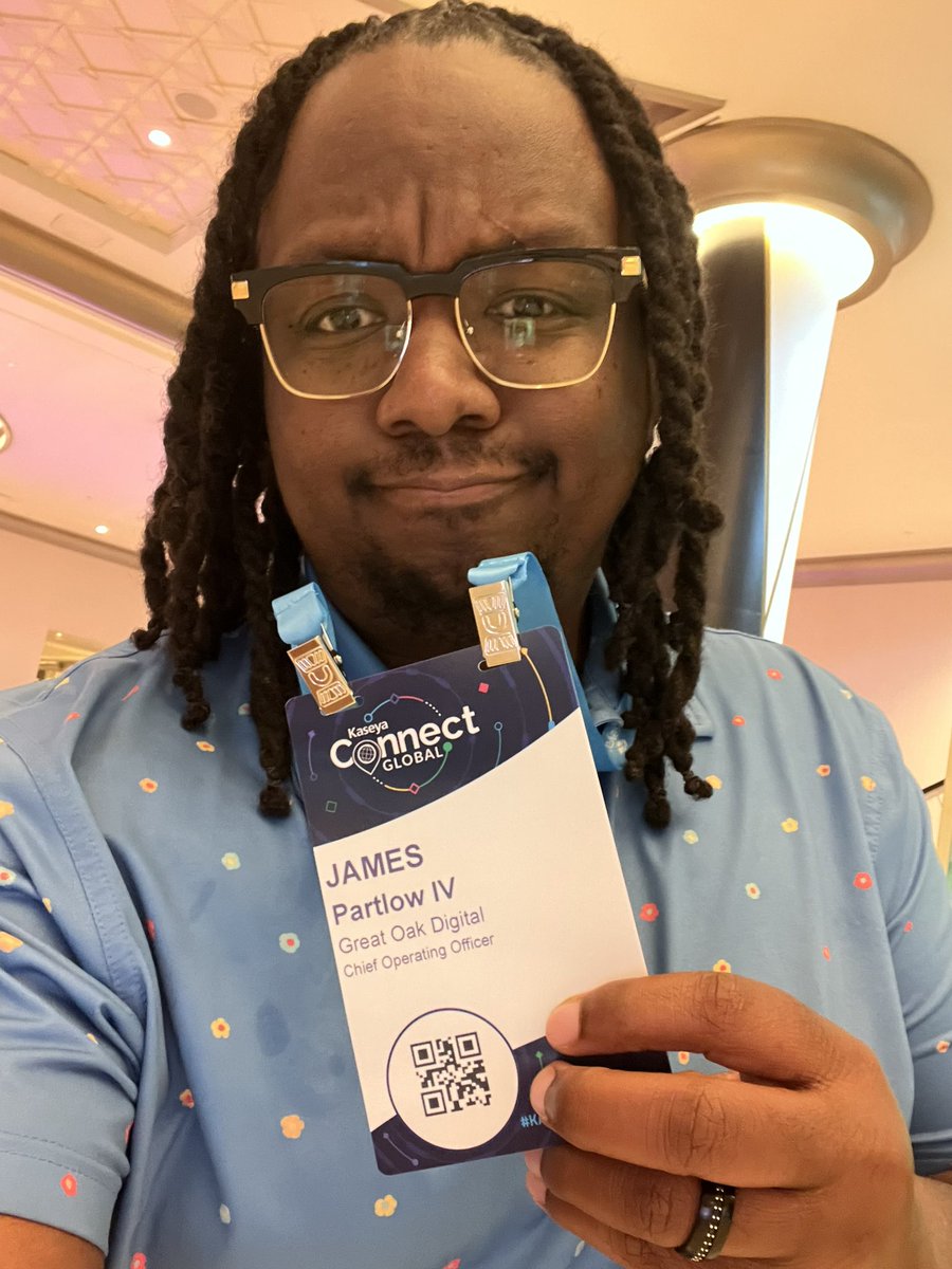 JRthaPrez's tweet photo. Guess who is on the scene at #KaseyaConnect24… Yep!! You guessed it… @GreatOakDigital’s own Chief Operating Officer… I’m ready to learn more about cutting edge advancements and best practices in the world of IT, Communications, and Marketing!!! #LetsGo #MondayMotivation https://t.co/XHTQmdE2AG