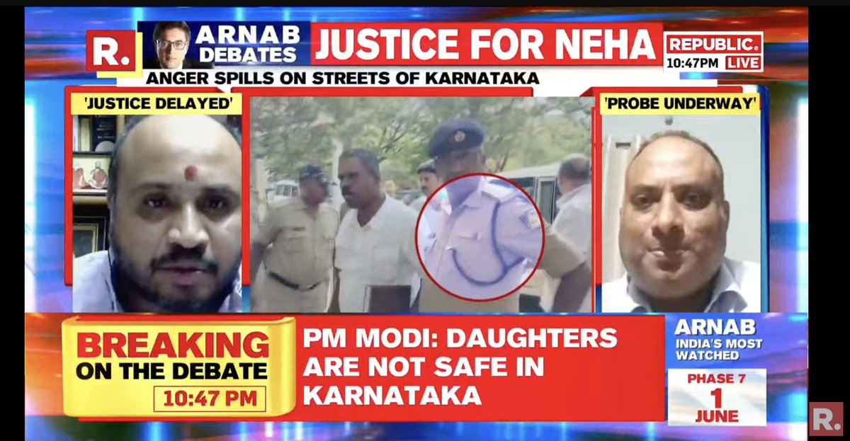 republic's tweet image. Siddaramaiah has taken Congress' appeasement politics to a new low: Madhu Rao, BJP Spokesperson

Tune in here to watch The Debate with Arnab and fire in your views - youtube.com/watch?v=JJESl5…

#NehaHiremath #JusticeForNeha #Karnataka #LokSabhaElection2024 #Arnab #ArnabGoswami