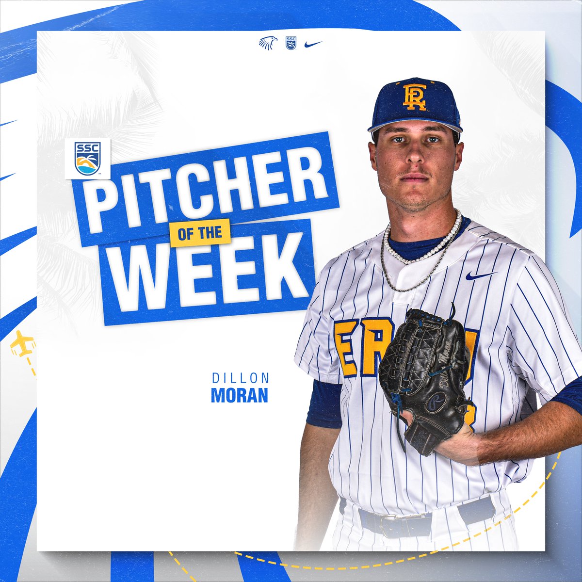 ERAUBaseball's tweet photo. Dillon Moran picks up his second weekly honor of the season!

He tied his single-game career high in strikeouts with 11 in a complete game victory over Florida Southern!

#GoERAU #DaytonasHometownTeam https://t.co/BRkrVkCQ3h