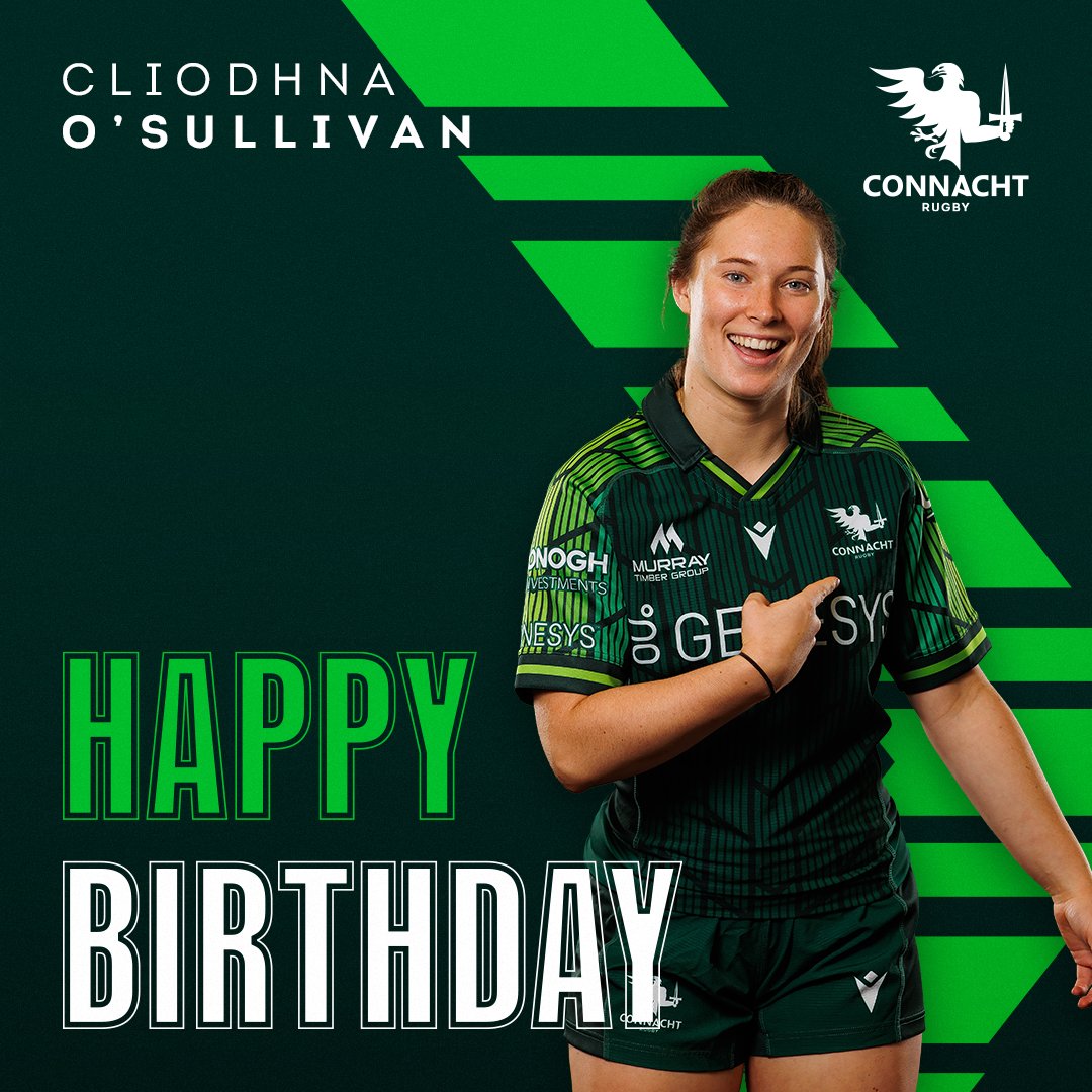 We hope you have a great day Cliodhna! 🥳 Join us in wishing our @Connachtwomen player from Sligo, a very happy birthday! 🎂 #ConnachtRugby