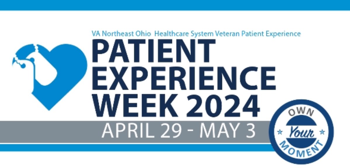 Tomorrow we're thrilled to participate in the @ClevelandVAMC Patient Experience Fair honoring VA patients, caregivers, family & staff for their contributions to patient experiences. VA Researchers, Staff, Veterans & Caregivers please stop by & see us from 10am-2pm.