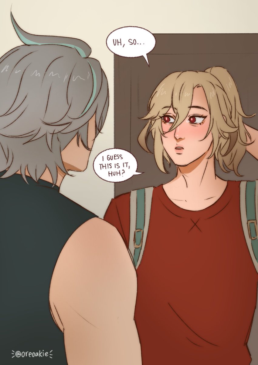 oreoakie's tweet image. Moving out 🏠
Shouldn’t let him go huh, Alhaitham? 🤔
More pages up on my patre0n!
#Haikaveh #アルカヴェ