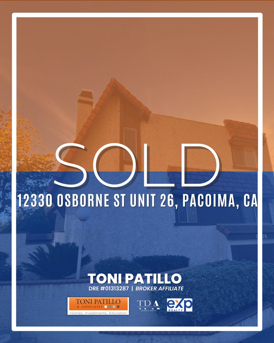 Just Sold in Pacoima! Thrilled to announce this corner townhome at 12330 Osborne St #26 has found its new owners. 

Leveraging our A.I. Listing Advantage ensured strategic selling success! Ready for results like these? Join me to start your real estate journey today.