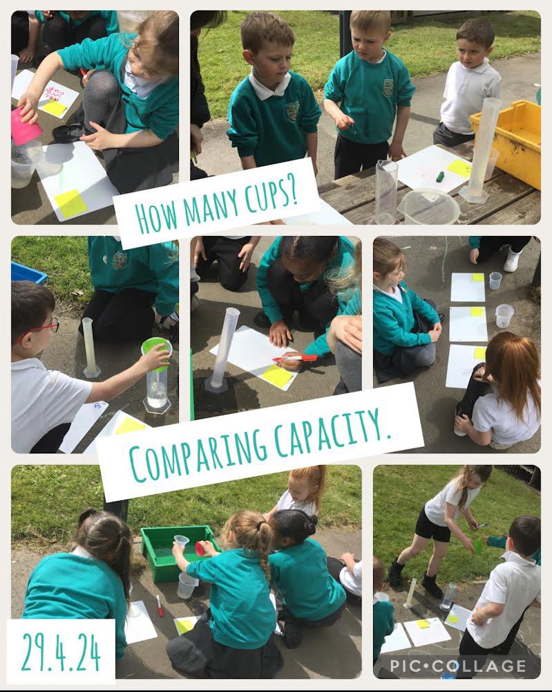 Now that Year 1 have mastered height and length, they are now turning their attention to measuring capacity. Today the children made predictions after looking carefully at the shapes and sizes of the containers. 

#primarymaths